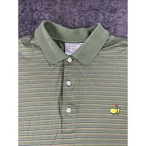 Vintage Masters Polo Shirt Mens XL August National Golf Shop Green Stripe